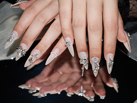pink press on nails, nude nails and glitter, nail luxury, princess nail, handmade press on nails