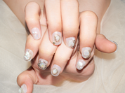 petite nails, short nails white, cute nails and spa, handmade press in nails, monoschic nails