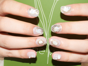 petite nails, short nails white, cute nails and spa, handmade press in nails, monoschic nails
