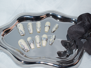 press on nails handmade, 3d gel nails, y2k press on nails, nude matte nails, monoschic nails
