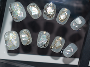 petite nails, short nails white, cute nails and spa, handmade press in nails, monoschic nails