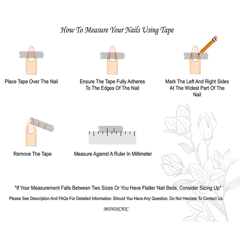 monoschic measurement for nails