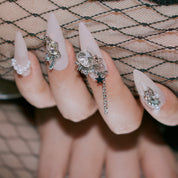 pink press on nails, nude nails and glitter, nail luxury, princess nail, handmade press on nails